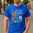 I Blasted Through 100 Days Of School 100th Day Teacher Kids Men's Casual T-Shirt Royal Blue I Blasted Through 100 Days Of School 100th Day Teacher Kids Men's Casual T-Shirt Royal Blue