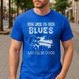 Blues Music Band Lover Vintage Guitar Teacher Blues Men's Casual T-Shirt Royal Blue Blues Music Band Lover Vintage Guitar Teacher Blues Men's Casual T-Shirt Royal Blue