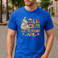 Book Tree All Is Calm Said No Teacher Ever Christmas Men's Casual T-Shirt Royal Blue Book Tree All Is Calm Said No Teacher Ever Christmas Men's Casual T-Shirt Royal Blue