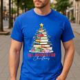 All Booked For Christmas Xmas Tree Teacher Holiday Pajamas Men's Casual T-Shirt Royal Blue All Booked For Christmas Xmas Tree Teacher Holiday Pajamas Men's Casual T-Shirt Royal Blue