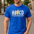 Boys Girls Teachers ABCD Rock Graphic Back To School Class Men's Casual T-Shirt Royal Blue Boys Girls Teachers ABCD Rock Graphic Back To School Class Men's Casual T-Shirt Royal Blue