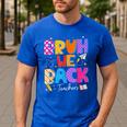 Bruh We Back Teachers First Day Back To School Teachers Men's Casual T-Shirt Royal Blue Bruh We Back Teachers First Day Back To School Teachers Men's Casual T-Shirt Royal Blue