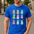 Bunny Reading Books Easter Day Librarian Teacher Book Men's Casual T-Shirt Royal Blue Bunny Reading Books Easter Day Librarian Teacher Book Men's Casual T-Shirt Royal Blue