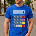 Calculator Math Teacher Halloween Costumes Women Men Adults Men's Casual T-Shirt Royal Blue