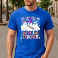 You Can't Scare Me I'm A Teacher Halloween Men's Casual T-Shirt Royal Blue