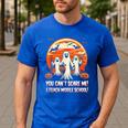You Can't Scare Me I Teach Middle School Teacher Halloween Men's Casual T-Shirt Royal Blue