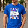 You Can't Scare Me I Teach Pre-k Halloween Teacher Men's Casual T-Shirt Royal Blue You Can't Scare Me I Teach Pre-k Halloween Teacher Men's Casual T-Shirt Royal Blue