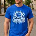 Cat Chaos Coordinator For Women Mom Halloween Teacher Men's Casual T-Shirt Royal Blue