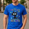 Cat Kitty I'm A Math Teacher Of Course I Have Problems Men's Casual T-Shirt Royal Blue Cat Kitty I'm A Math Teacher Of Course I Have Problems Men's Casual T-Shirt Royal Blue