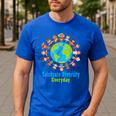 Celebrate Diversity Everyday Teachers & School Student Men's Casual T-Shirt Royal Blue Celebrate Diversity Everyday Teachers & School Student Men's Casual T-Shirt Royal Blue