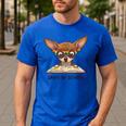 Chihuahua 100 Days Of School Rainbow Glasses Teacher Men's Casual T-Shirt Royal Blue Chihuahua 100 Days Of School Rainbow Glasses Teacher Men's Casual T-Shirt Royal Blue