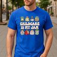 Childcare Is My Jam Child Care Teacher School Psychologist Men's Casual T-Shirt Royal Blue Childcare Is My Jam Child Care Teacher School Psychologist Men's Casual T-Shirt Royal Blue