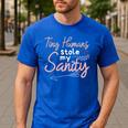 Childcare Provider Daycare Teacher Stole My Sanity Men's Casual T-Shirt Royal Blue Childcare Provider Daycare Teacher Stole My Sanity Men's Casual T-Shirt Royal Blue