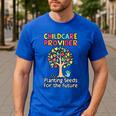 Childcare Provider Job Daycare Provider Daycare Teacher Men's Casual T-Shirt Royal Blue