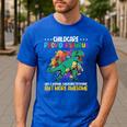 Childcare Providersaurus Daycare Teachers Men's Casual T-Shirt Royal Blue Childcare Providersaurus Daycare Teachers Men's Casual T-Shirt Royal Blue