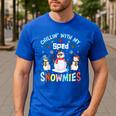 Chillin With My Sped Snowmies Teacher Student Christmas Men's Casual T-Shirt Royal Blue Chillin With My Sped Snowmies Teacher Student Christmas Men's Casual T-Shirt Royal Blue