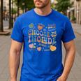 Choose To Include Inclusion Matters Autism Awareness Teacher Men Women Girls Kids Men's Casual T-Shirt Royal Blue