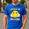 Choose To Include Special Education Teacher Autism Awareness Men's Casual T-Shirt Royal Blue