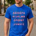 Christmas Alphabet Candy Cane Teachers Students Candy Cane For Men Women Kids Men's Casual T-Shirt Royal Blue Christmas Alphabet Candy Cane Teachers Students Candy Cane For Men Women Kids Men's Casual T-Shirt Royal Blue