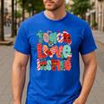 Christmas Coquette Bow Teacher Teach Love Inspire Men's Casual T-Shirt Royal Blue Christmas Coquette Bow Teacher Teach Love Inspire Men's Casual T-Shirt Royal Blue