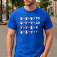 Christmas Math Quiz Teacher Equation Math Teacher Men's Casual T-Shirt Royal Blue