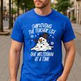 Christmas Surviving Teacher Life Meltdown Xmas Women Men Men's Casual T-Shirt Royal Blue Christmas Surviving Teacher Life Meltdown Xmas Women Men Men's Casual T-Shirt Royal Blue