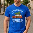 Christmas Teacher Squad Festive Car Tree Lights Xmas Men's Casual T-Shirt Royal Blue