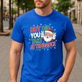 Christmas Teacher Surprise Did You Take Attendance Men's Casual T-Shirt Royal Blue Christmas Teacher Surprise Did You Take Attendance Men's Casual T-Shirt Royal Blue