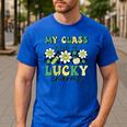 My Class Is Full Of Lucky Charms St Patricks Day Teacher Men's Casual T-Shirt Royal Blue