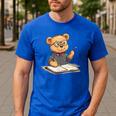 Classroom Fun With Teddy Bear Teacher Men's Casual T-Shirt Royal Blue Classroom Fun With Teddy Bear Teacher Men's Casual T-Shirt Royal Blue