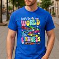 Color The World With Kindness Teacher Back To School Men's Casual T-Shirt Royal Blue Color The World With Kindness Teacher Back To School Men's Casual T-Shirt Royal Blue