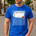 Composition Notebook Costume Adult Halloween For Teachers Men's Casual T-Shirt Royal Blue Composition Notebook Costume Adult Halloween For Teachers Men's Casual T-Shirt Royal Blue