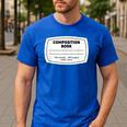 Composition Notebook Halloween Costume Teacher Student Men's Casual T-Shirt Royal Blue Composition Notebook Halloween Costume Teacher Student Men's Casual T-Shirt Royal Blue