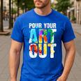 Cool Artist For Men Women Painter Art Teacher Paint Artists Men's Casual T-Shirt Royal Blue