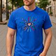 Cool Brush Heart Shape Art Teacher Paint For Artist Painter Men's Casual T-Shirt Royal Blue Cool Brush Heart Shape Art Teacher Paint For Artist Painter Men's Casual T-Shirt Royal Blue