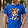 All The Cool Lions Are Reading Lion Teacher Men Women Kids Men's Casual T-Shirt Royal Blue All The Cool Lions Are Reading Lion Teacher Men Women Kids Men's Casual T-Shirt Royal Blue