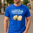 Cool History Teacher Read The Constitution For The Articles Men's Casual T-Shirt Royal Blue