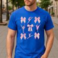 Coquette Bow Ballet Dance Teacher Coquette Women Dancing Men's Casual T-Shirt Royal Blue Coquette Bow Ballet Dance Teacher Coquette Women Dancing Men's Casual T-Shirt Royal Blue
