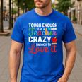 Crazy Teacher Men Women School Teachers Men's Casual T-Shirt Royal Blue Crazy Teacher Men Women School Teachers Men's Casual T-Shirt Royal Blue