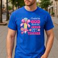 Created By God Called To Teacher Jesus Christian Teacher Men's Casual T-Shirt Royal Blue Created By God Called To Teacher Jesus Christian Teacher Men's Casual T-Shirt Royal Blue