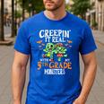Creepin It Real Monster School 5th Grade Teacher Halloween Men's Casual T-Shirt Royal Blue Creepin It Real Monster School 5th Grade Teacher Halloween Men's Casual T-Shirt Royal Blue