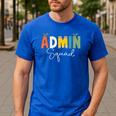 Cute Admin Squad Crew Team Back To School Teacher For Men Women Men's Casual T-Shirt Royal Blue Cute Admin Squad Crew Team Back To School Teacher For Men Women Men's Casual T-Shirt Royal Blue