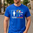 Cute Art Teacher Magical Dabbing Unicorn Artist Men's Casual T-Shirt Royal Blue Cute Art Teacher Magical Dabbing Unicorn Artist Men's Casual T-Shirt Royal Blue