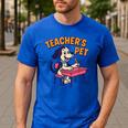 Cute Elementary School Student Dog Teacher's Pet Men's Casual T-Shirt Royal Blue Cute Elementary School Student Dog Teacher's Pet Men's Casual T-Shirt Royal Blue