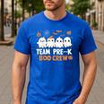Cute Ghosts Pre-K Boo Crew Teachers Halloween Party Team For Men Women Kids Men's Casual T-Shirt Royal Blue