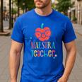 Cute Maestra Teacher Men's Casual T-Shirt Royal Blue Cute Maestra Teacher Men's Casual T-Shirt Royal Blue