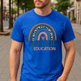 Cute Special Education Leopard Print SPED Teacher Idea Men's Casual T-Shirt Royal Blue Cute Special Education Leopard Print SPED Teacher Idea Men's Casual T-Shirt Royal Blue