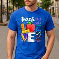 Cute Teach Love And Inspire Men Women Teacher Men's Casual T-Shirt Royal Blue Cute Teach Love And Inspire Men Women Teacher Men's Casual T-Shirt Royal Blue