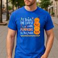 Cute Teacher Halloween For Women Men Teacher Pumpkin Men's Casual T-Shirt Royal Blue