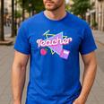 Cute Teacher Shirt 80's 90's Style Retro Old School Teacher For Men Women Men's Casual T-Shirt Royal Blue